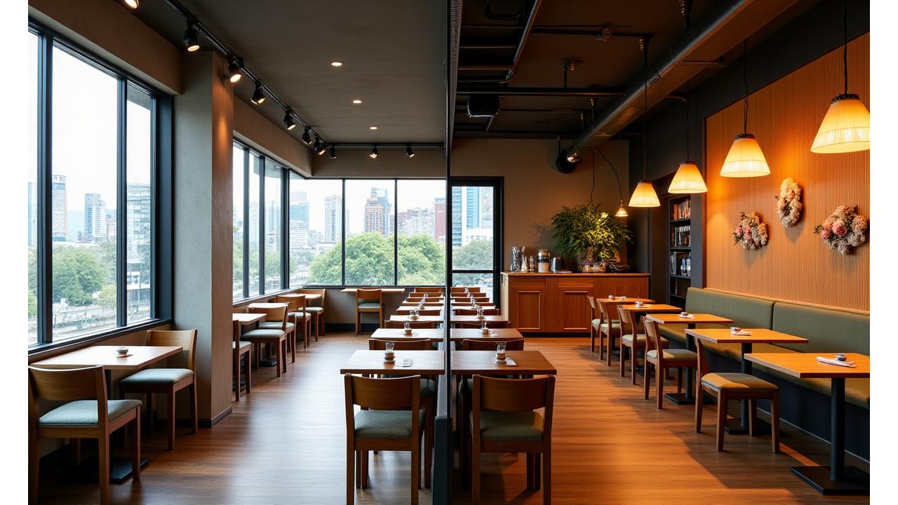 六本木カフェの集客力向上インテリア Before After